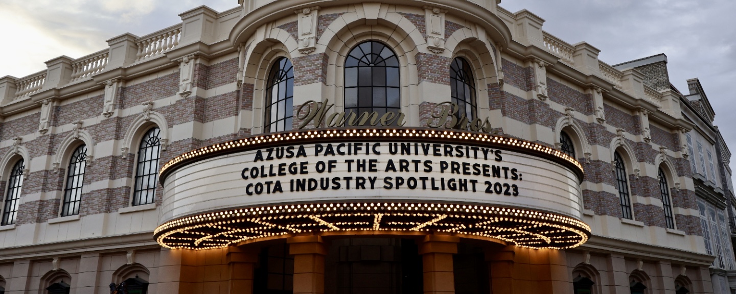 Spotlight theater sign