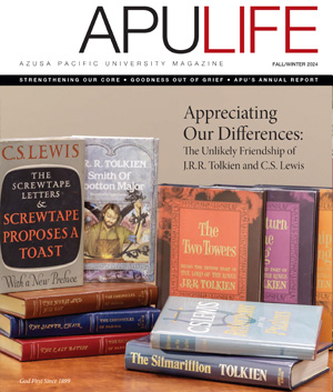 APULIFE front cover of various works from CS Lewis and JRR Tolkein