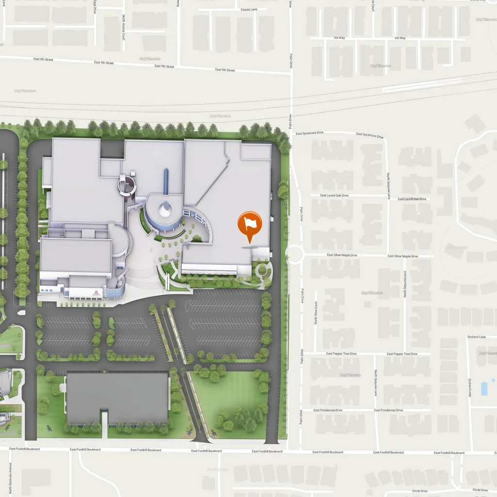 static map image of department of music location