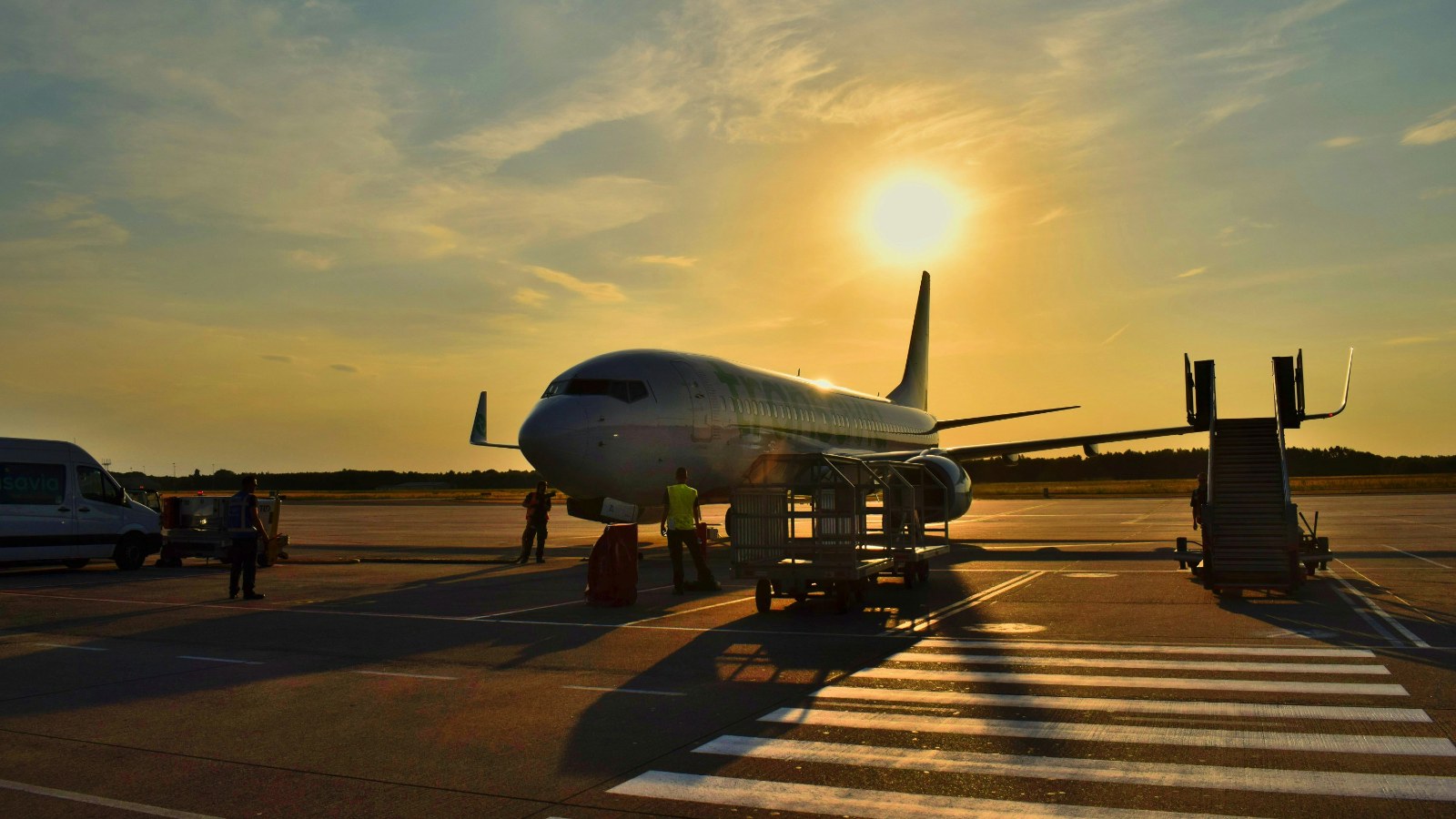 an aircraft getting ready to flight