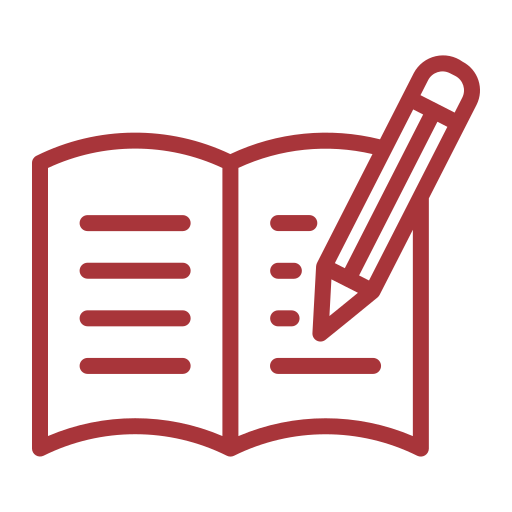 icon of a pencil and book