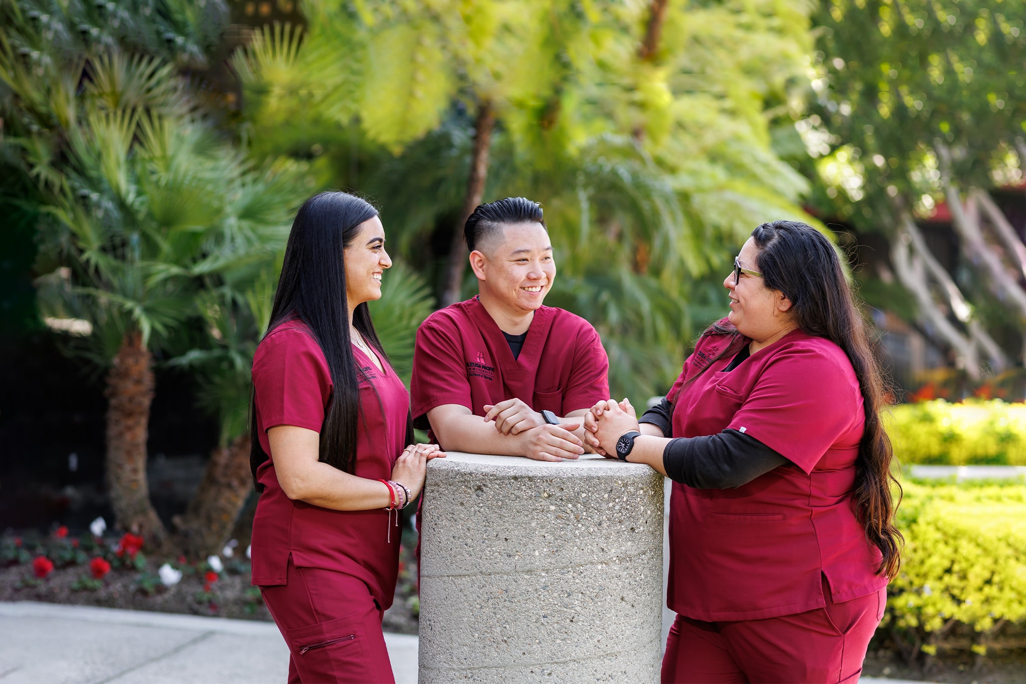 3 Nursing students talking