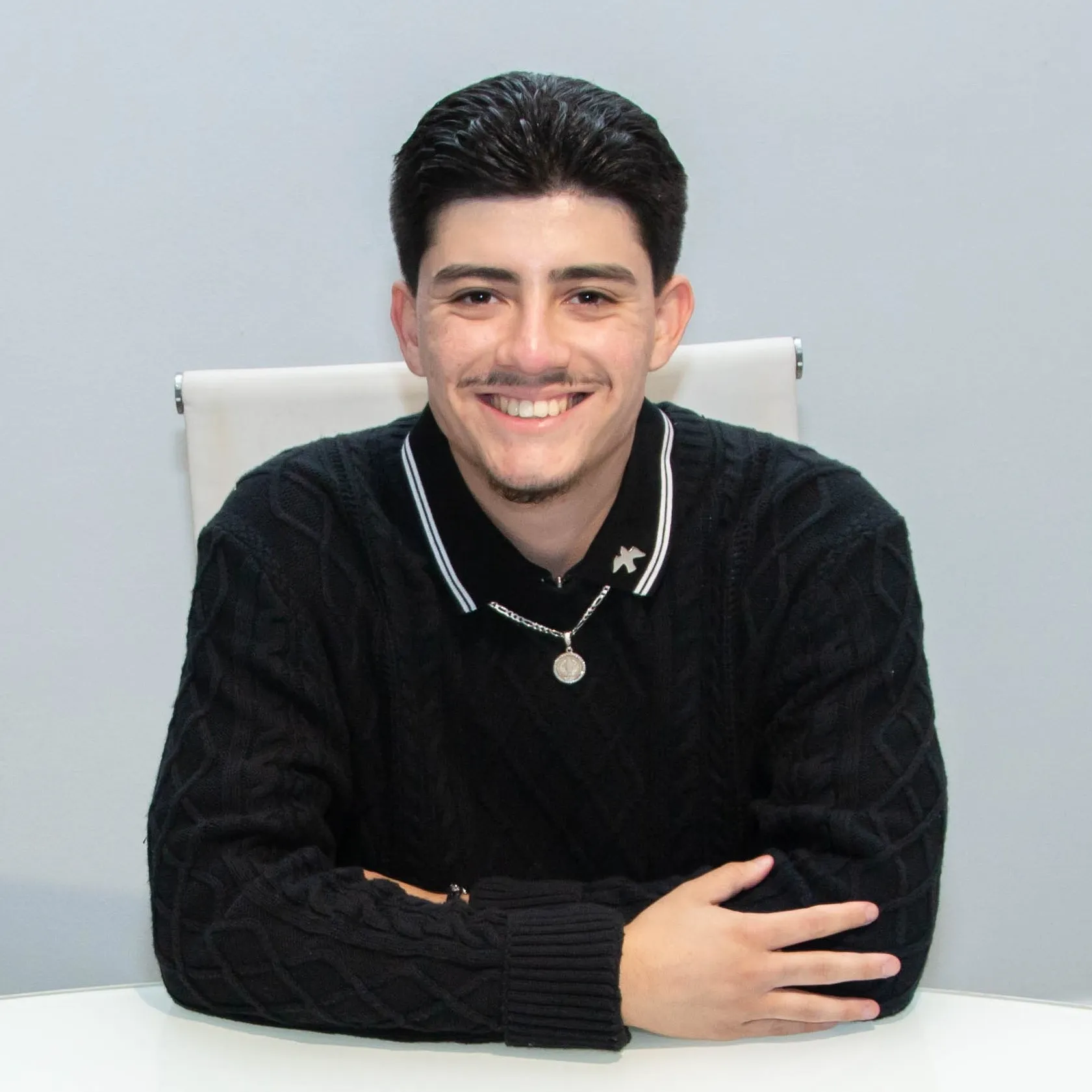 Andres smiling
