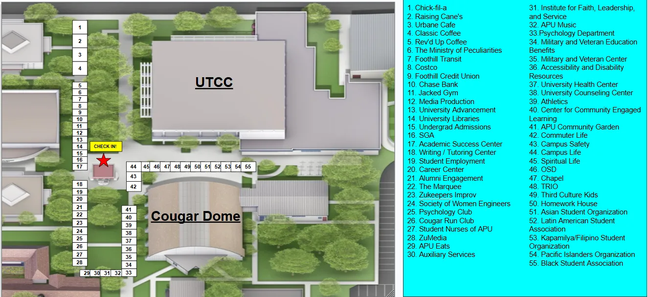 Map of community fair locations